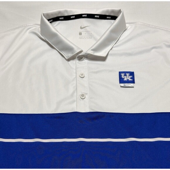 Kentucky Wildcats Nike UK On Field Coaches Polo Golf Shirt Size Large CJ1199 100 - Picture 2 of 9